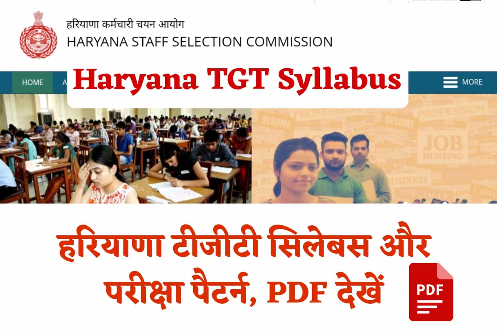 HSSC TGT Syllabus In Hindi 2024 ।हरियाणा टीजीटी सिलेबस